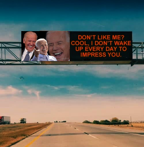 Biden highway sign Blank Meme Template