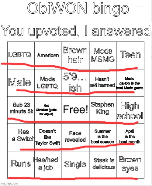 ObiWON bingo | image tagged in obiwon bingo | made w/ Imgflip meme maker