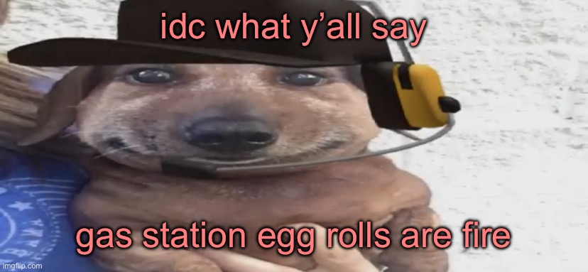 the milkshakes at my local cumberland farms are amazing | idc what y’all say; gas station egg rolls are fire | image tagged in chucklenuts | made w/ Imgflip meme maker