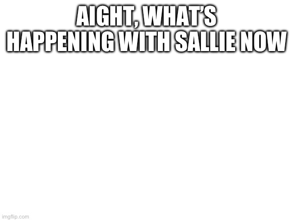 AIGHT, WHAT’S HAPPENING WITH SALLIE NOW | made w/ Imgflip meme maker