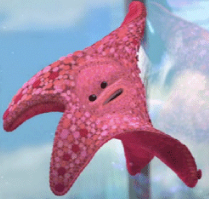 High Quality Finding Nemo Peach the Starfish Blank Meme Template