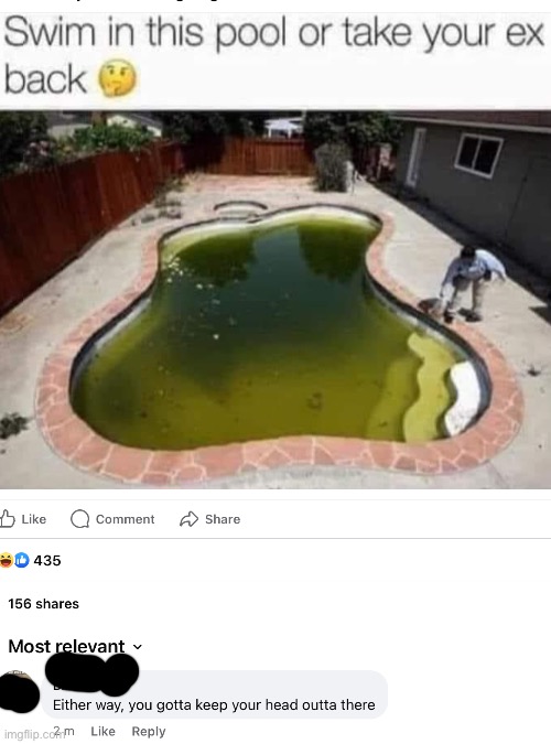 Pool or ex? | image tagged in pool,back,ex | made w/ Imgflip meme maker