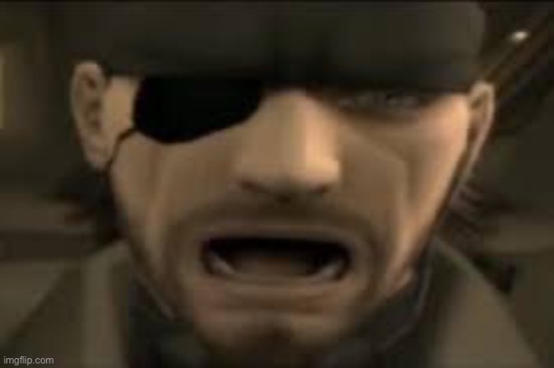 me when msmg | image tagged in naked snake scream | made w/ Imgflip meme maker