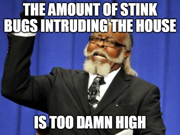 Too Damn High Meme | THE AMOUNT OF STINK BUGS INTRUDING THE HOUSE; IS TOO DAMN HIGH | image tagged in memes,too damn high,meme,stink bugs | made w/ Imgflip meme maker