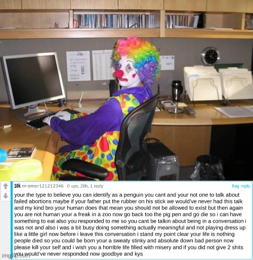 Stop Yapping :D | image tagged in clown computer | made w/ Imgflip meme maker