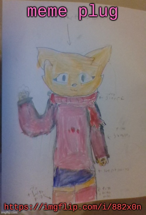 https://imgflip.com/i/882x0n | meme plug; https://imgflip.com/i/882x0n | image tagged in scarf alt casual outfit drawn by scarf | made w/ Imgflip meme maker
