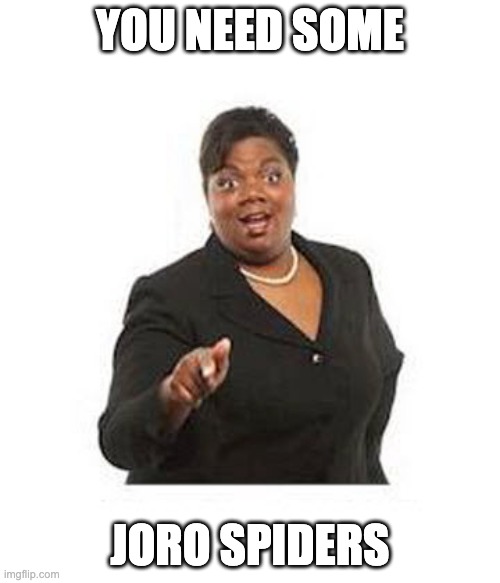 Yall Need | YOU NEED SOME; JORO SPIDERS | image tagged in yall need | made w/ Imgflip meme maker