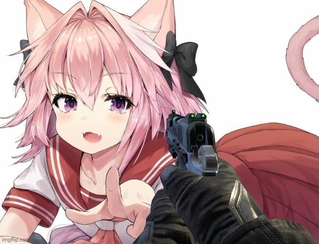 IT'S A TRAP | image tagged in astolfo pointing | made w/ Imgflip meme maker