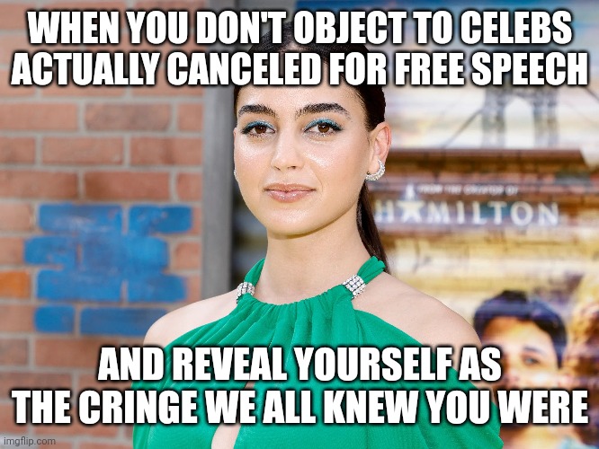 We live in a hypocracy | WHEN YOU DON'T OBJECT TO CELEBS ACTUALLY CANCELED FOR FREE SPEECH; AND REVEAL YOURSELF AS THE CRINGE WE ALL KNEW YOU WERE | image tagged in conservatives,republicans,evil | made w/ Imgflip meme maker