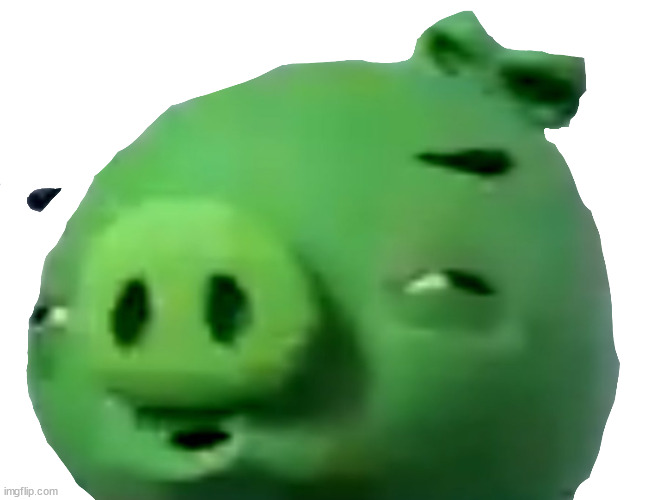 Confused Bad Piggie (Transparent) | image tagged in confused bad piggie transparent | made w/ Imgflip meme maker