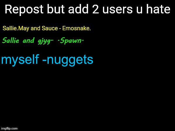 myself -nuggets | made w/ Imgflip meme maker