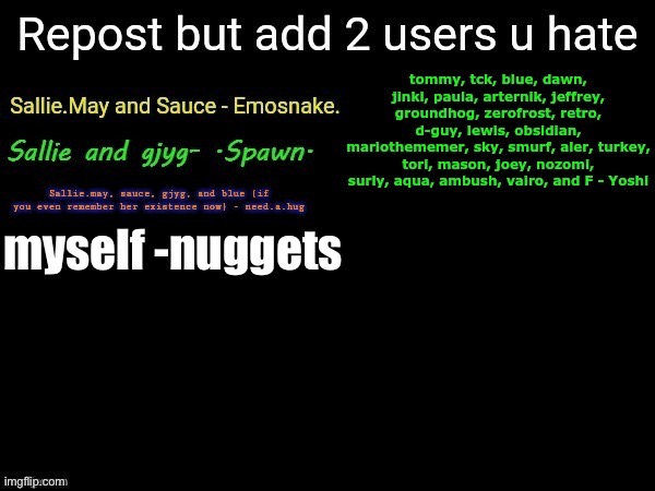 myself -nuggets | made w/ Imgflip meme maker
