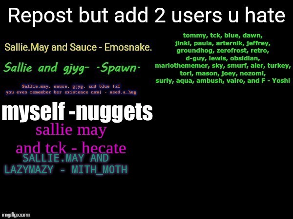 SALLIE.MAY AND LAZYMAZY - MITH_M0TH | made w/ Imgflip meme maker