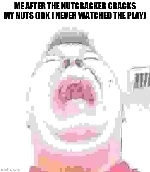 I have actually watched The Nutcracker thrice and read it twice | ME AFTER THE NUTCRACKER CRACKS MY NUTS (IDK I NEVER WATCHED THE PLAY) | made w/ Imgflip meme maker