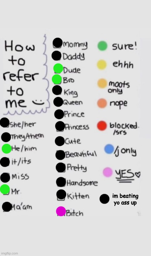 did this realisticly | im beating yo ass up | image tagged in how to refer to me | made w/ Imgflip meme maker