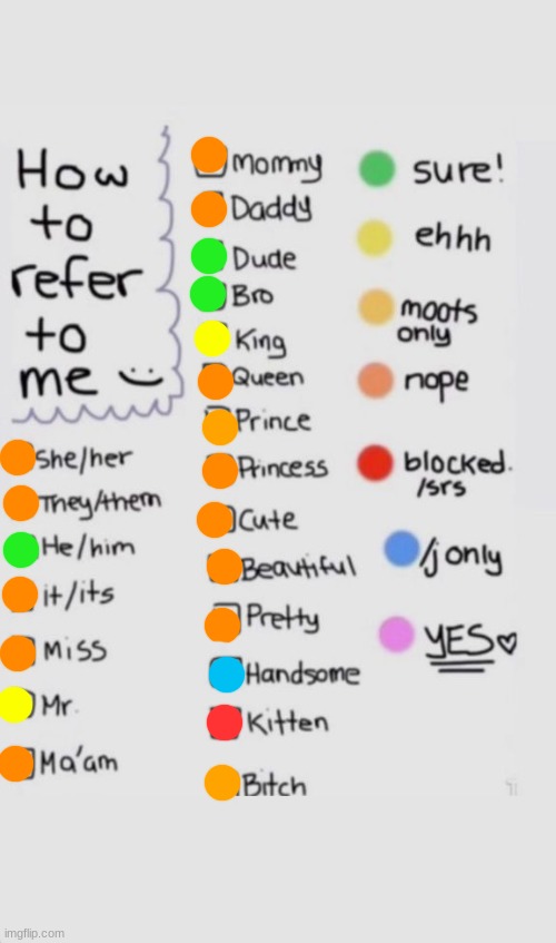 How To Refer To Me :) | image tagged in how to refer to me | made w/ Imgflip meme maker