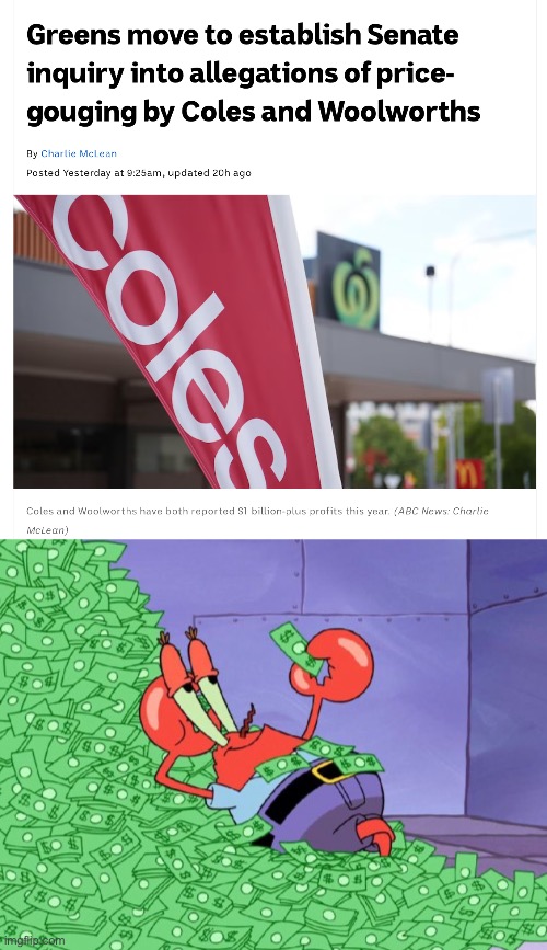 Why did they miss out on the opportunity to use this picture? | image tagged in mr krabs money,supermarket,profit,corporate greed | made w/ Imgflip meme maker