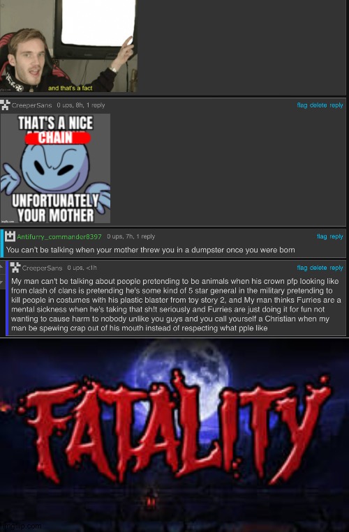 Ladies and gentlemen, we Gottem | image tagged in furry,furries,memes,chain,fatality mortal kombat,furry memes | made w/ Imgflip meme maker