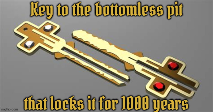 Quantum Prophesy AI | Key to the bottomless pit; that locks it for 1000 years | image tagged in super computer,quantum world,prophesy,timeless,creation,conundrum | made w/ Imgflip meme maker