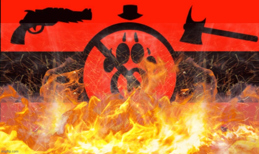 High Quality Burning the Totalitarian Anti-Furry/Anti-Fandom Flag Blank Meme Template