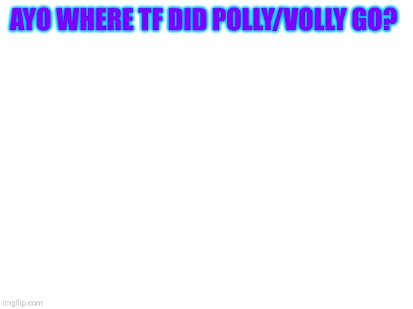 AYO WHERE TF DID POLLY/VOLLY GO? | made w/ Imgflip meme maker