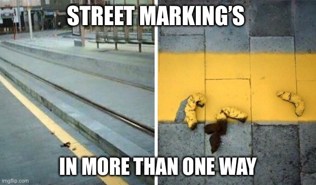 Two jobs | STREET MARKING’S; IN MORE THAN ONE WAY | image tagged in several jobs here,you had one job | made w/ Imgflip meme maker