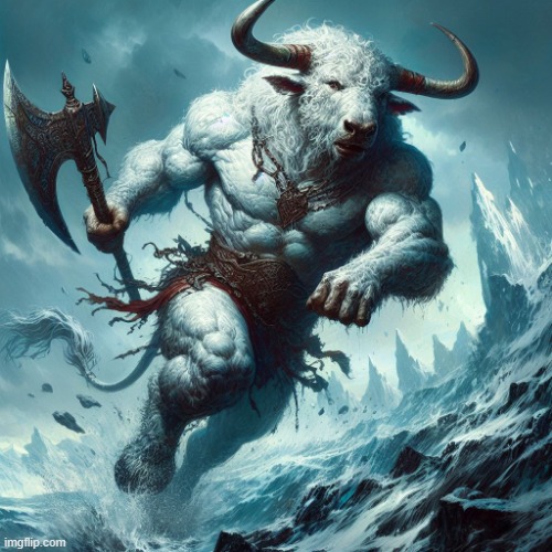 Minotaur 4 | Original A.I.Image by me using Microsoft Bing Dall·E3 Img Creator | made w/ Imgflip meme maker