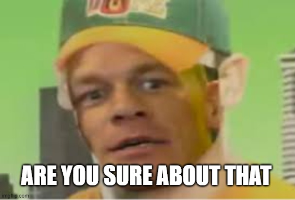 Are you sure about that | ARE YOU SURE ABOUT THAT | image tagged in are you sure about that | made w/ Imgflip meme maker