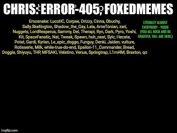 Here’s mine | CHRIS: ERROR-405, FOXEDMEMES | image tagged in repost this,add | made w/ Imgflip meme maker