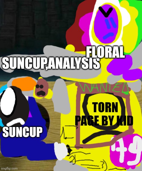 Suncup, analysis | FLORAL; SUNCUP,ANALYSIS; TORN PAGE BY KID; SUNCUP | image tagged in kowalski analysis,suncup,suncup analysis,emoji world,los pinguinos me la van a madagascar,kawazaki cago krico estripper | made w/ Imgflip meme maker