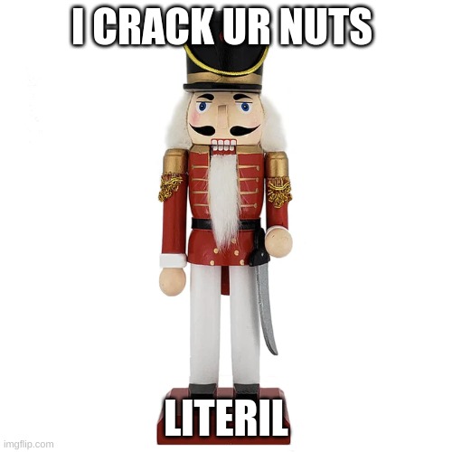 lol | I CRACK UR NUTS; LITERIL | made w/ Imgflip meme maker