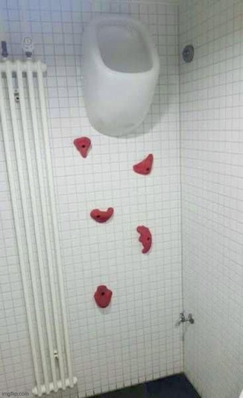 Climbing urinal | made w/ Imgflip meme maker