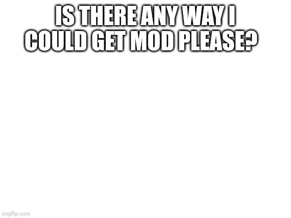 IS THERE ANY WAY I COULD GET MOD PLEASE? | made w/ Imgflip meme maker