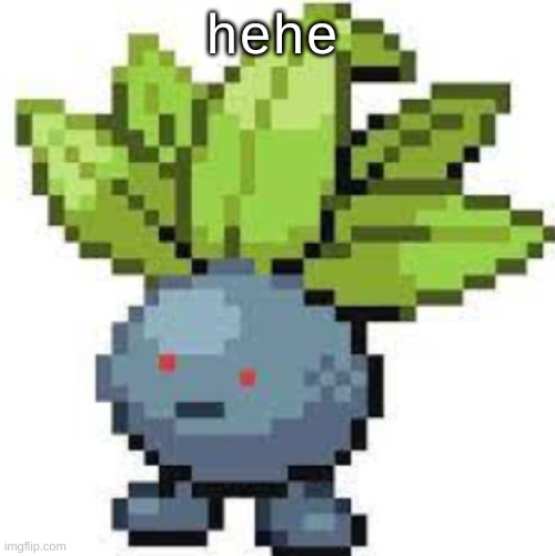 oddish straight face | hehe | image tagged in oddish straight face | made w/ Imgflip meme maker