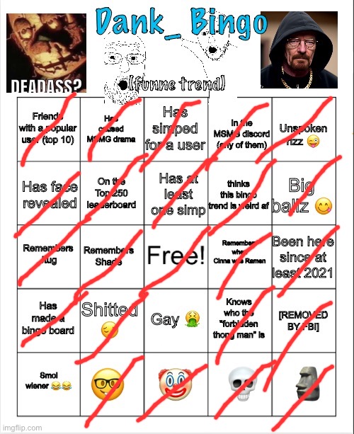 Dank bingo | image tagged in dank bingo | made w/ Imgflip meme maker
