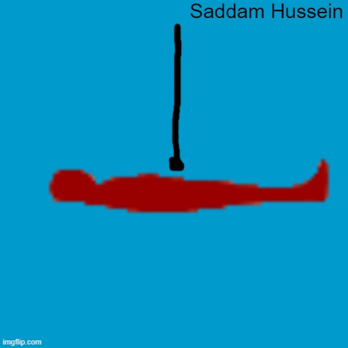 Blank Weezer blue album edit | Saddam Hussein | image tagged in blank weezer blue album edit | made w/ Imgflip meme maker