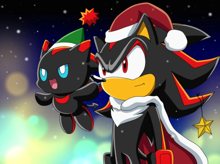 shadow and chao in christmas Blank Meme Template