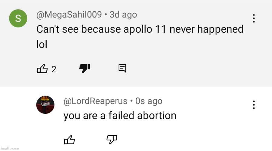 context: video was about the flag on the moon | made w/ Imgflip meme maker
