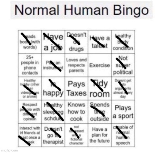 im bored | image tagged in normal human bingo | made w/ Imgflip meme maker
