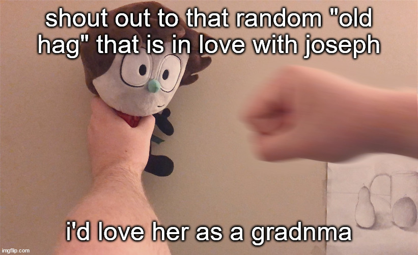 punch | shout out to that random "old hag" that is in love with joseph; i'd love her as a gradnma | image tagged in punch | made w/ Imgflip meme maker