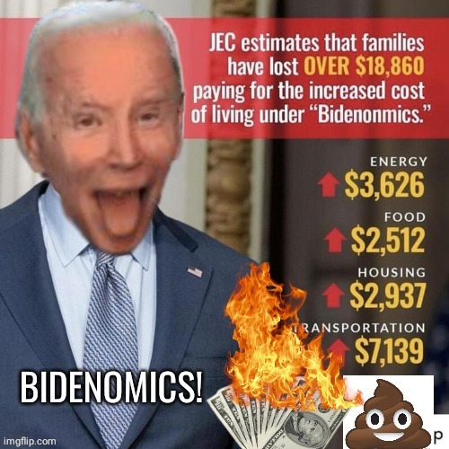 Bidenomics stats | image tagged in joe biden | made w/ Imgflip meme maker