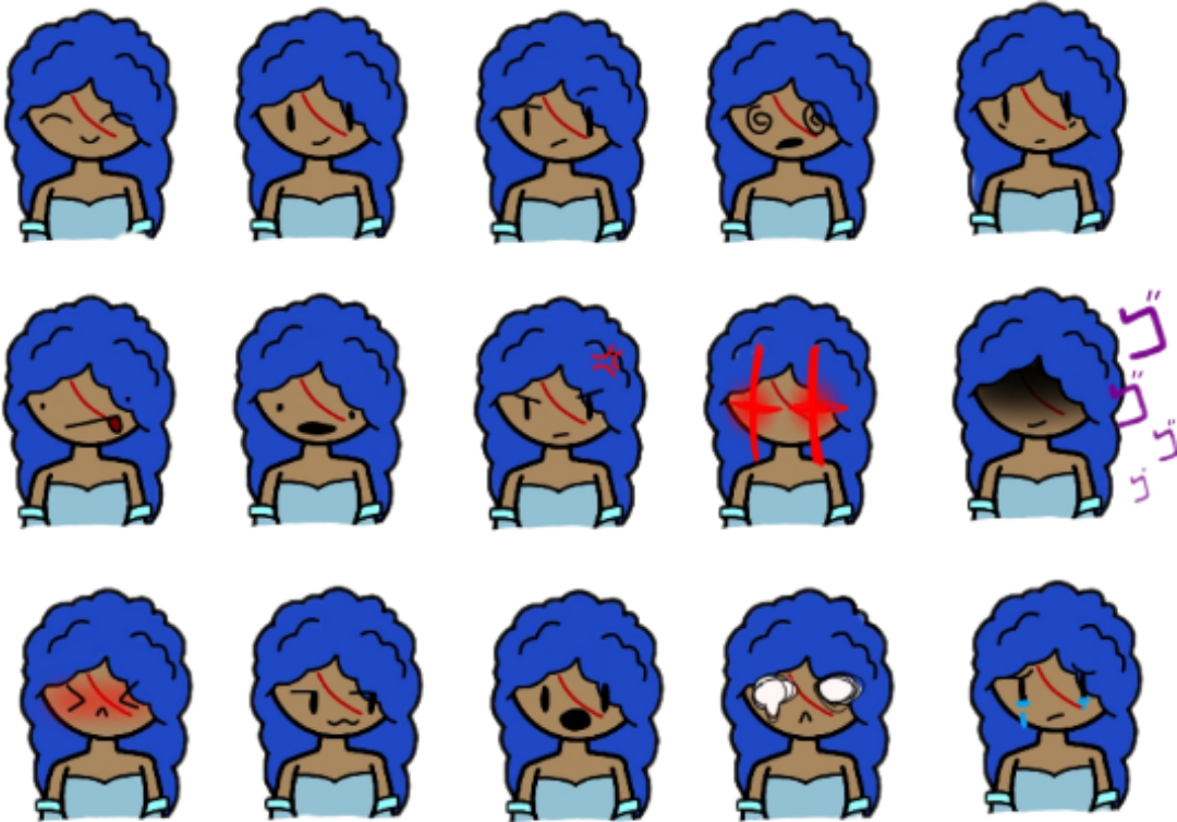 High Quality Rizu expression sheet updated Blank Meme Template