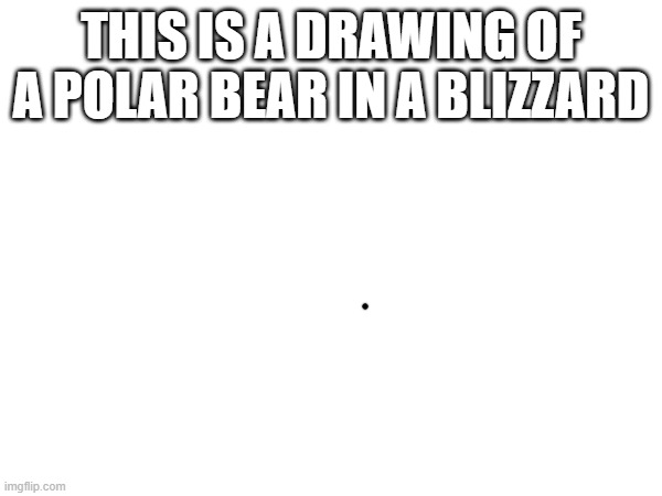 THIS IS A DRAWING OF A POLAR BEAR IN A BLIZZARD | made w/ Imgflip meme maker