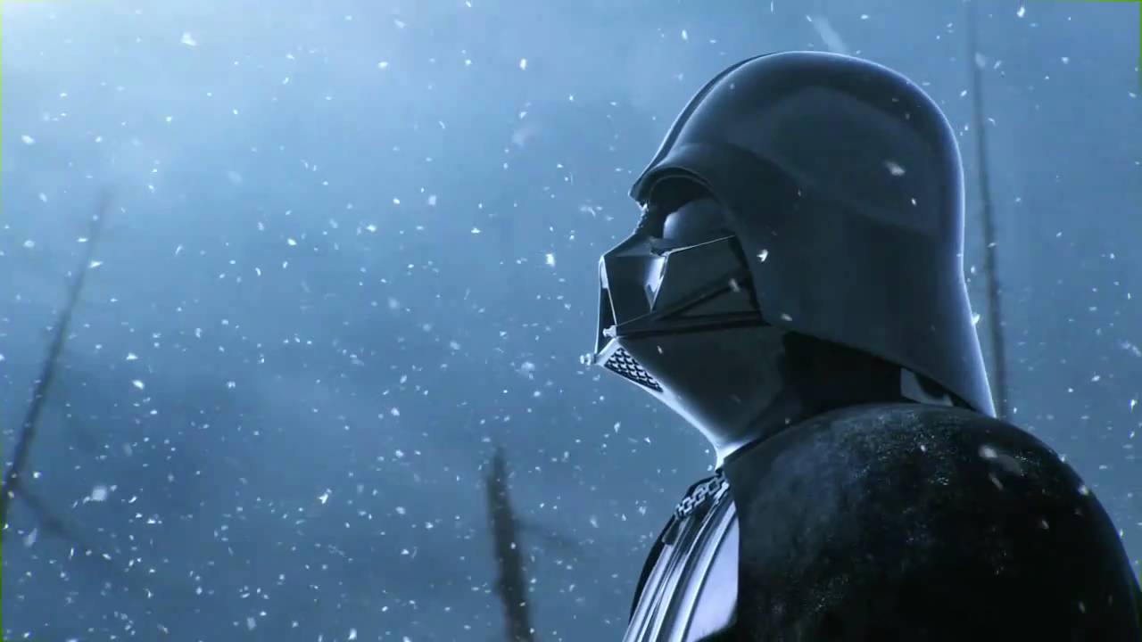 Darth Vader in the snow Blank Meme Template