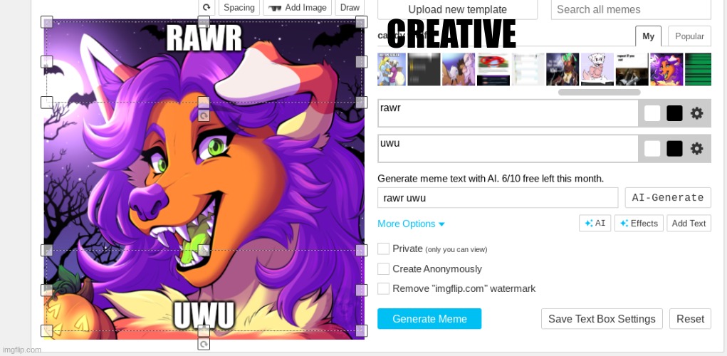 CREATIVE | made w/ Imgflip meme maker