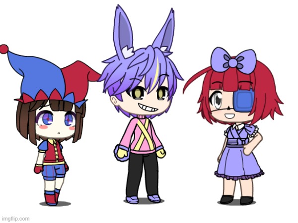 I made TADC characters in Gacha Life (Well, I did my best, anyway) | image tagged in the amazing digital circus,gacha life,gacha,tag,stop reading the tags,you have been eternally cursed for reading the tags | made w/ Imgflip meme maker