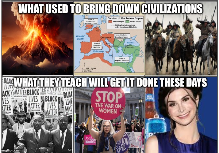 We Have gotten soft | WHAT USED TO BRING DOWN CIVILIZATIONS; WHAT THEY TEACH WILL GET IT DONE THESE DAYS | image tagged in clown,world | made w/ Imgflip meme maker