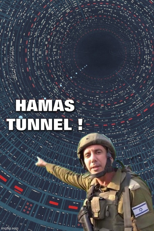 image tagged in star wars,tunnel,israel,palestine,idf,movies | made w/ Imgflip meme maker