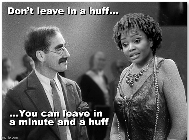 Groucho Marx & Karine Jean-Pierre | image tagged in groucho and karine | made w/ Imgflip meme maker