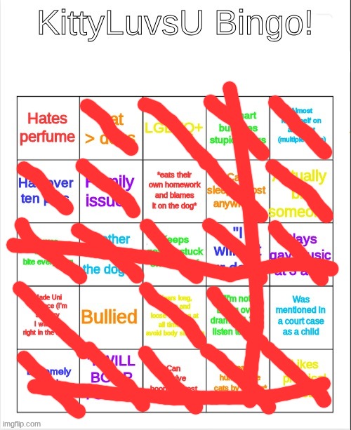 i booped uni to many times in memechat once :3 | image tagged in kittyluvsu bingo | made w/ Imgflip meme maker